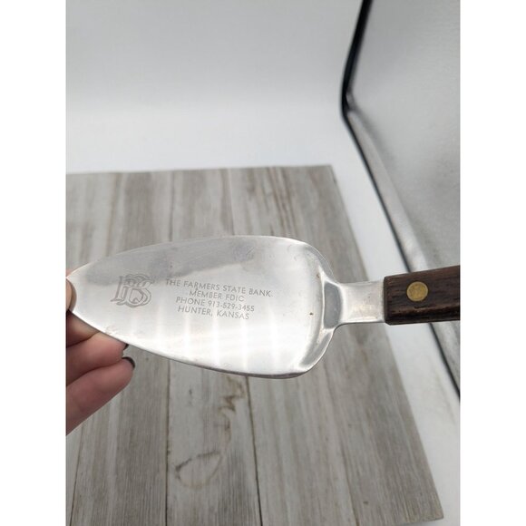 Stainless Steel #1 Pie Spatula Server 8 1/4" Wood Handle Japan - Picture 8 of 8